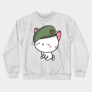 Green Beret Angora Cat Crewneck Sweatshirt